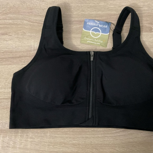 Prairie Wear Hugger Vida Compression Bra  No Moon Black Size 2X (46-48). NWT - Picture 2 of 6